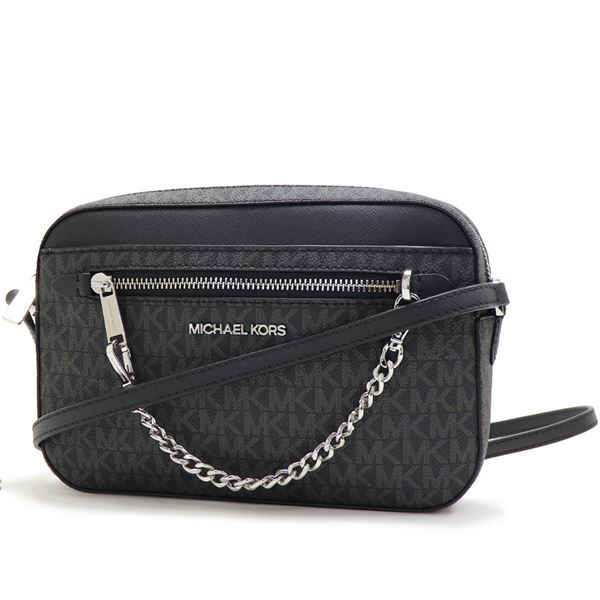 ショルダーバッグ レディース ラージ EW ジップ チェーン クロスボディー ジェット セット アイテム シグネチャー ブラック 35S1STTC9B BLACK 送料無料