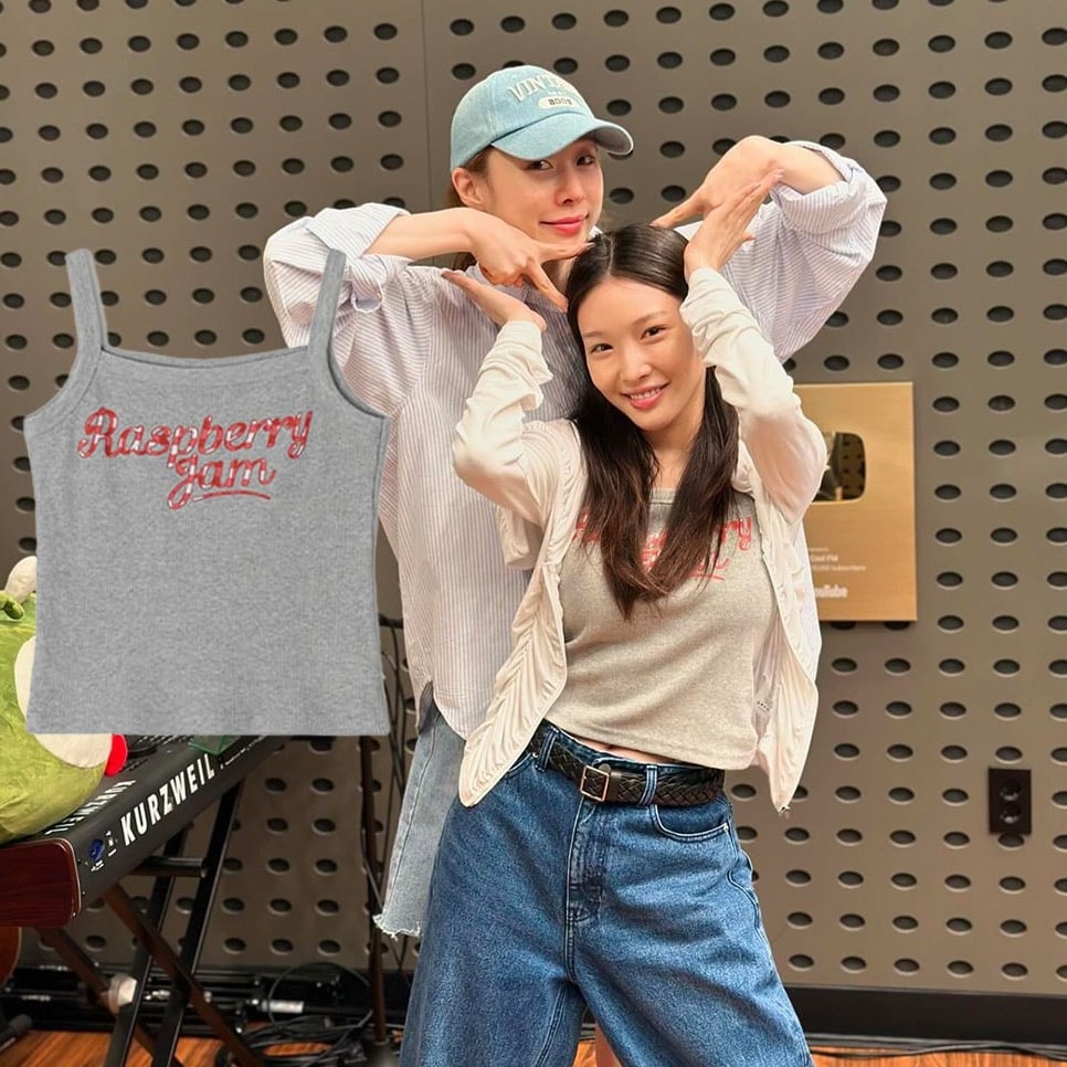 [G-IDLE JEON SOYEON/ CHUNGHA/ BILLLIE TSUKI 着用!] GINGHAM RASPBERRY JAM GOLGI SLEEVELESS (2COLORS)