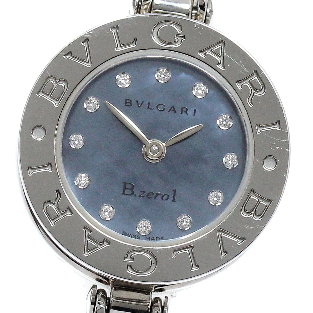ブルガリ BVLGARI BZ22S B-zero1 12Pダイヤ バングル Mサイズ クォーツ レディース 箱・保証書付き_888273【中古】