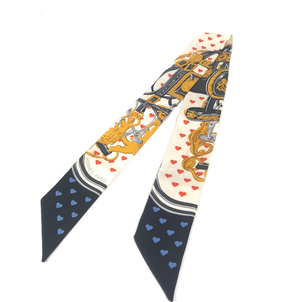 スカーフ ツイリー ツィリー ブリッド・ドゥ・ガラ・ラヴ ハート バンドースカーフ シルク オレンジ