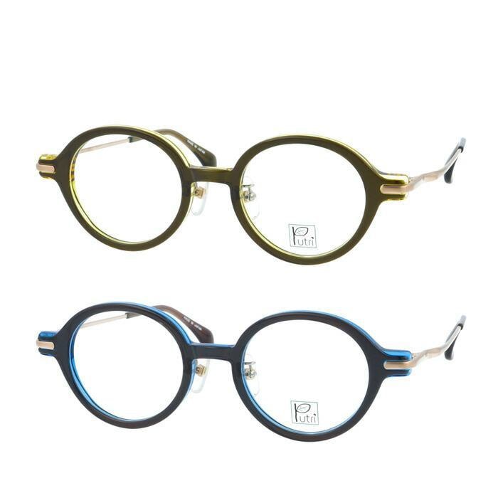 メガネ EP-910 C-1/2 44mm ACETATE TITANIUM 日本製 2color