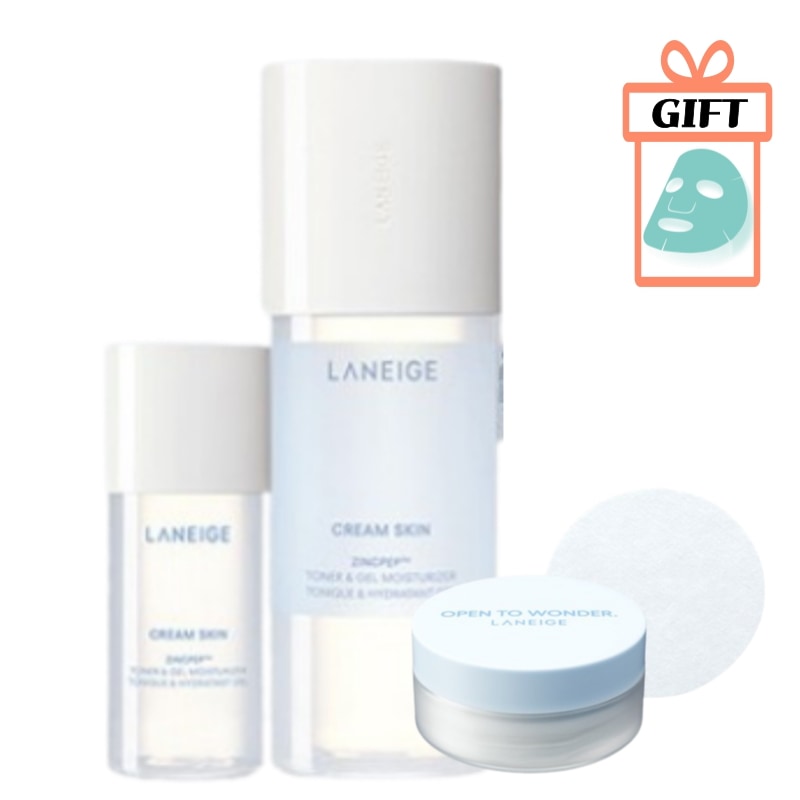 【単品企画セット】ジェルクリームスキン (170ml+50ml)&コットンパッド (35枚),マスクパック プレゼント/韓国 コスメ,たるみ毛穴 美容液,皮脂コントロール トナー,テカリ防止 化粧水