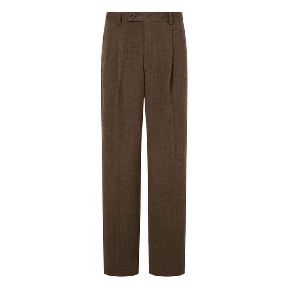 COLLECTION ブラウンツイードセットアップパンツ HZPA4D701W2