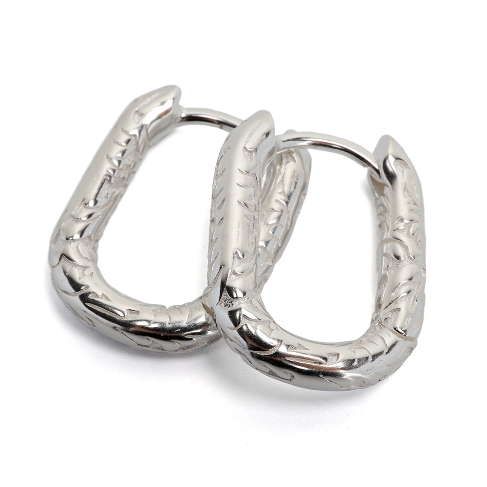 シルバー925 唐草フープピアス [ce431]