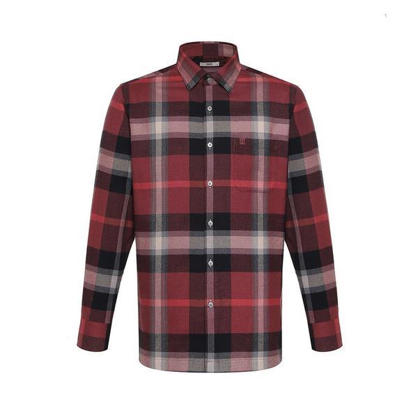 起毛ポリ混紡イージーケア ラージチェックシャツ__DKW3SHCL130R1