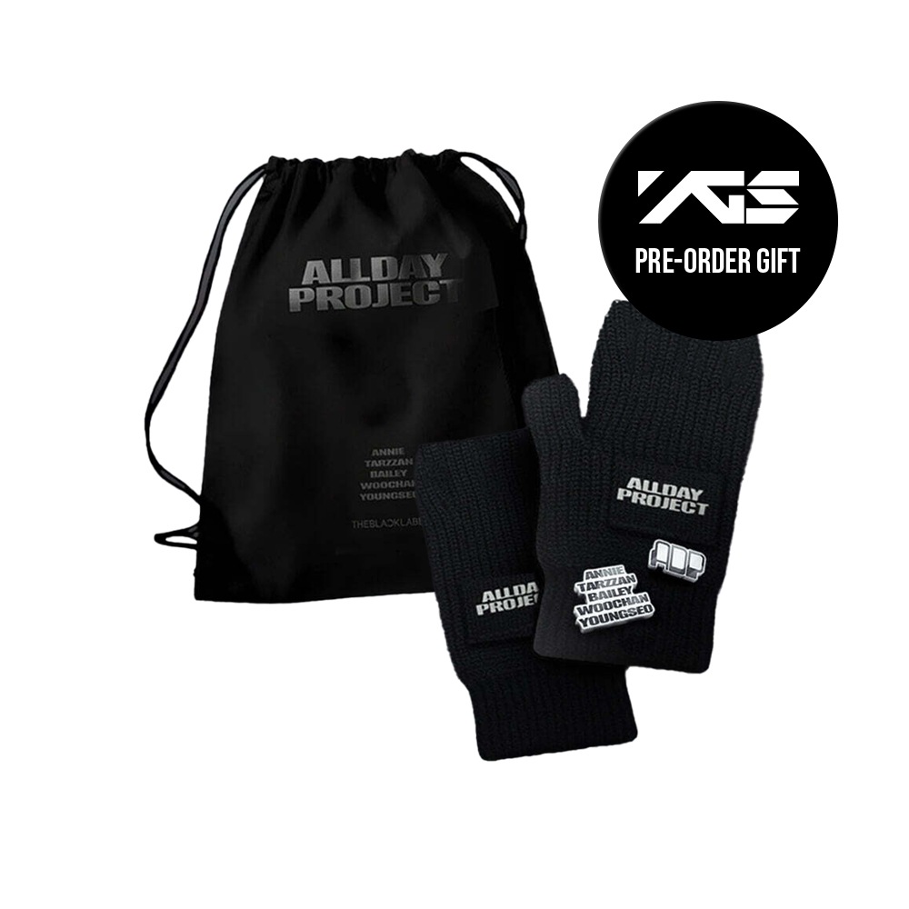 【YG特典選択】 ALLDAY PROJECT - ALLDAY PROJECT / MERCH / SUEDE DRAWSTRING BAG + FINGERLESS GLOVES / 2種セット