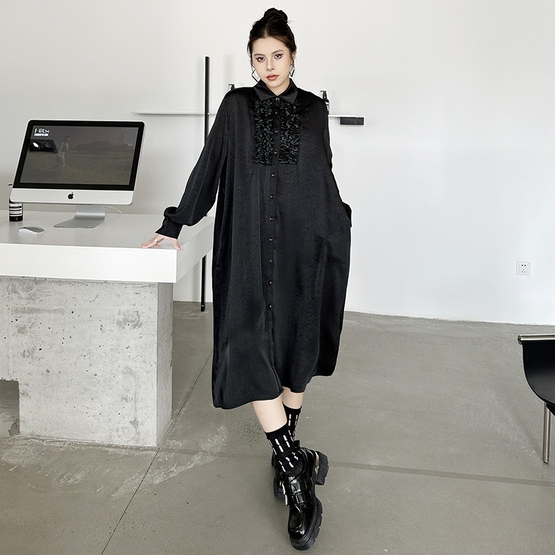 【J.Fashion】 2025秋 ドッキングワンピース レトロ おしゃれ レディース 長袖 ワンピース 関連商品購入可能 メガ割