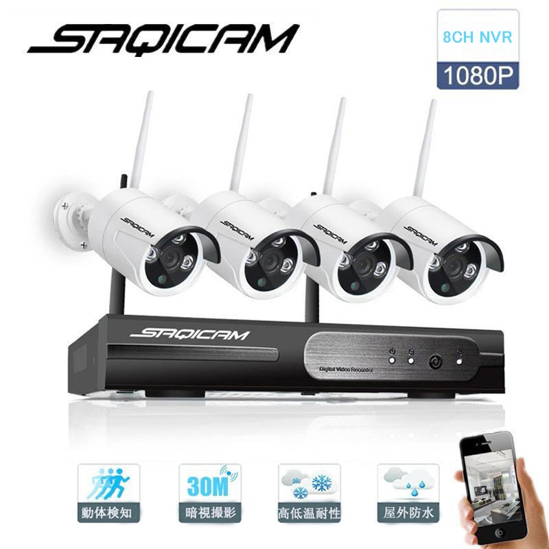 新品　ワイヤレス防犯カメラ　ネットワークカメラ4個 + 4ch 960p nvr 新品ワイヤレス防犯カメラネットワークカメラ4個 + 4ch 960p nvr