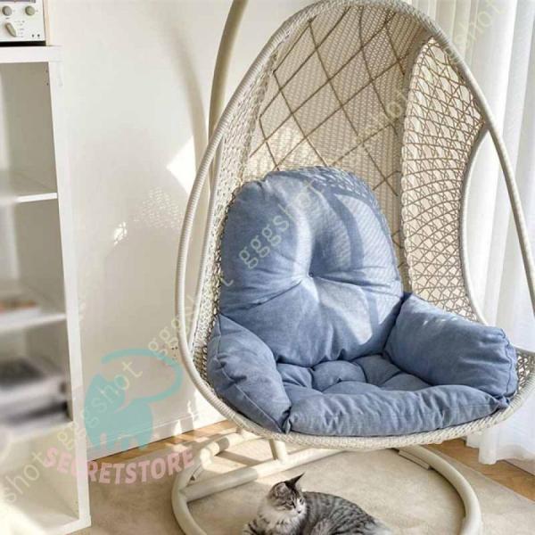 籐エッグハンギングチェアクッション ホームハンギングチェアクッショ シングルソファクッション 屋内と屋外ゆりかごチェアクッション