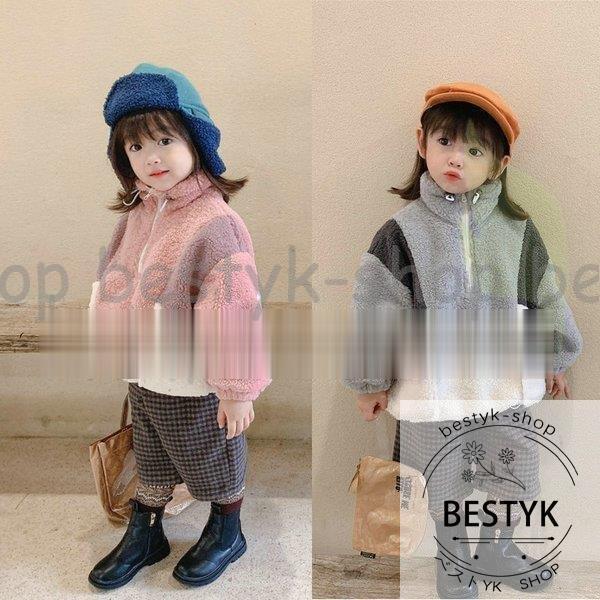本日の限定商品 女の子 ボアレーナー ポケットプルオーバー 裏起毛 あったか フード付き ハイネック 長袖 ファスナー ベビー 子供 キッズ ス 春春冬 防寒女の子 ボアレーナー