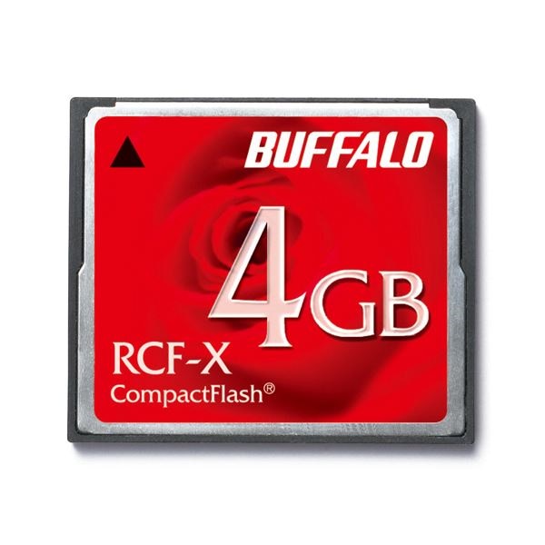 （まとめ）バッファロー コンパクトフラッシュ4GB RCF-X4G 1枚[x3セット]