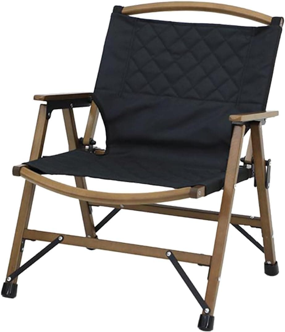 [クイックキャンプ] 一人掛け ウッドローチェア アウトドア ガーデン 折りたたみ椅子 コンパクト 子供 簡易 ガレージ バーベキュー インテリア クッション サンドベージュ
