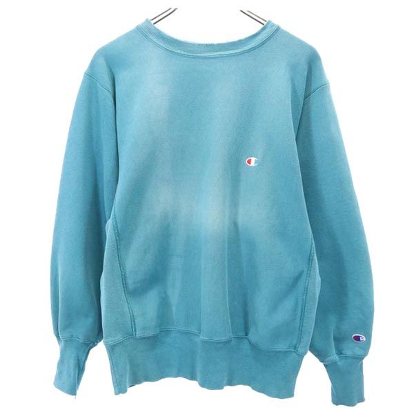 90s USA製 長袖 REVERSE WEAVE スウェット M グリーン系 裏起毛 メンズ 古着