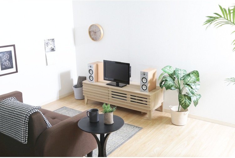 テレビ台 おしゃれ 27型・32型・37型・46型 ローボード 木製 幅120×奥行42×高さ38.5cm ナチュラル