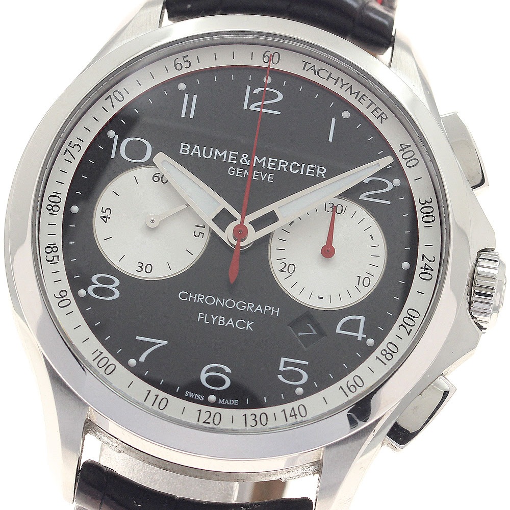 ボーム＆メルシェ Baume & Mercier M0A10369 クリフトンレーシング クロノグラフ デイト 自動巻き メンズ 保証書付き_948024【中古】