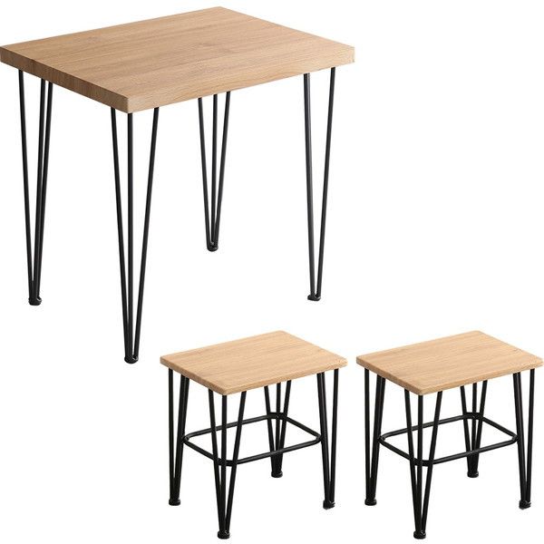 VDS-3 シャビーオーク ヴィンテージダイニング 3点セット Umbure-ウンビュレ- メーカー直送