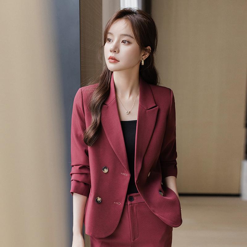 レディース スーツ ジャケット パンツ セットアップ おしゃれ スタイリッシュ 春秋 ショート フェミニン スリム カジュアル 大きいサイズ オフィス 6,410円