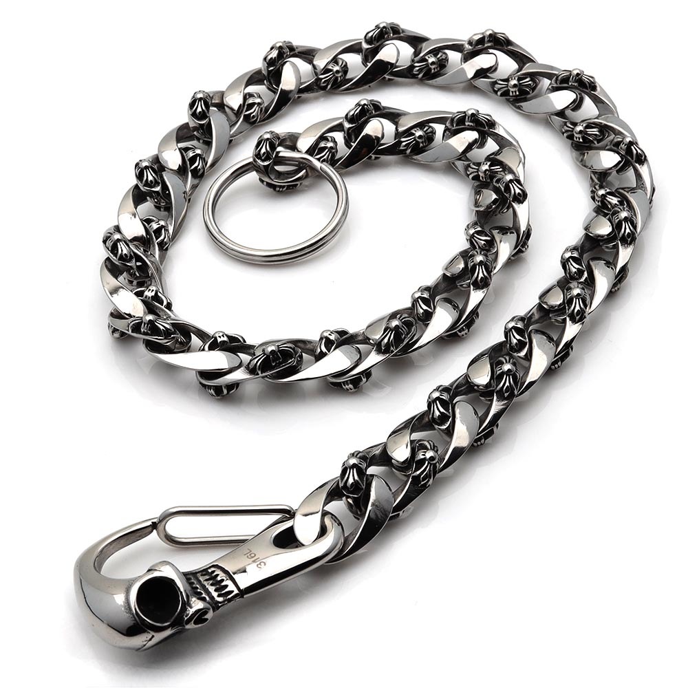 316L スカルウォレットチェーン [wc027]