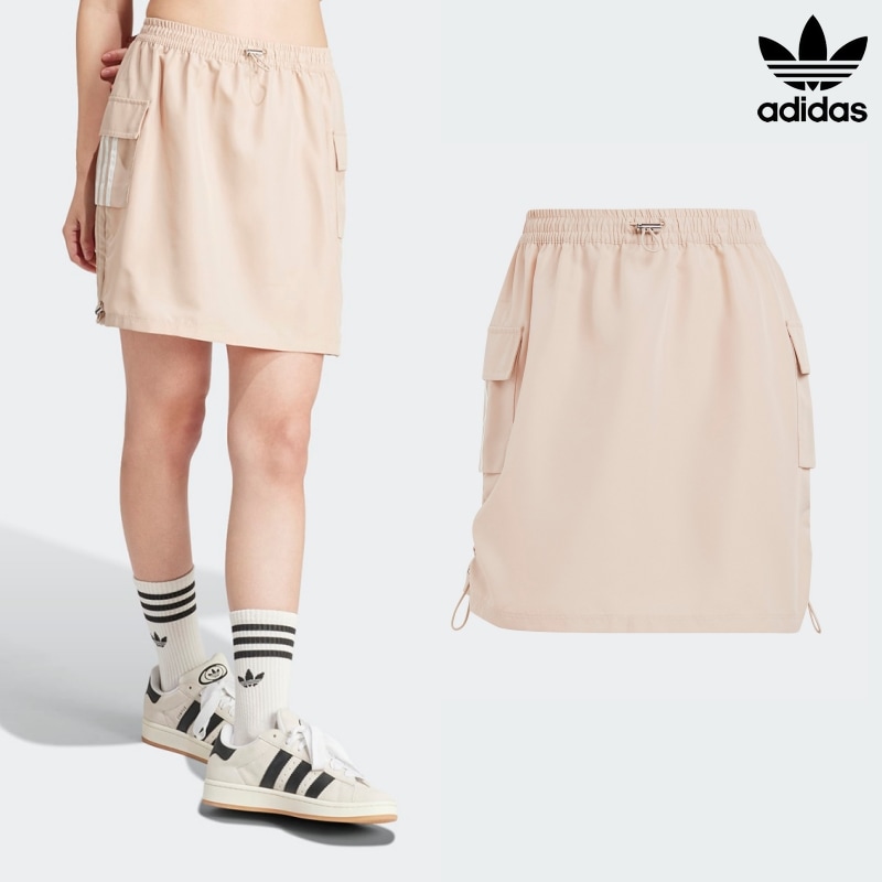 [ADIDAS] アディダス レディース カーゴ スカート / BEIGE