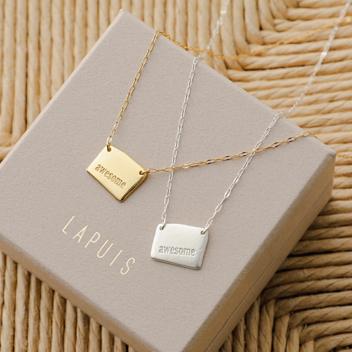 LAPUIS ラピュイ ネックレス Awesome necklace 254-220115 レディース ペンダント プレート アクセサリー silver925 シルバー925 カラー2色