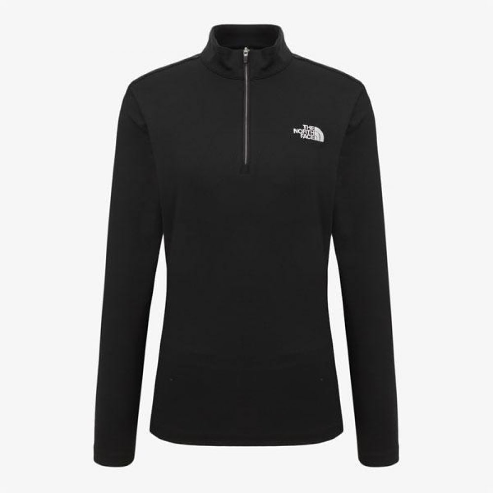 ノースフェイス女性用マウンテンフレックスジップ Tシャツ BLK NT7LQ82A