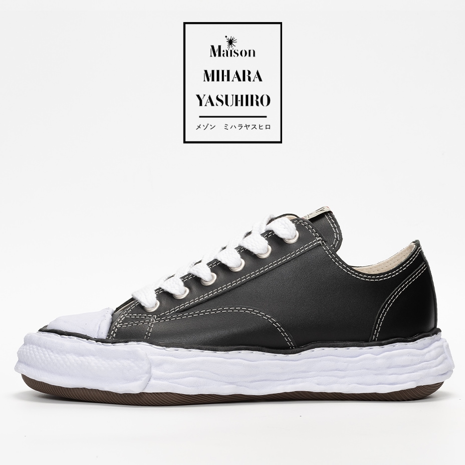 ミハラヤスヒロ スニーカー 靴 メンズ 黒 mihara yasuhiro PETERSON 23 ピーターソン 23 本革 牛革 ブランド おしゃれ 厚底 厚底スニーカー 5cm ローカット