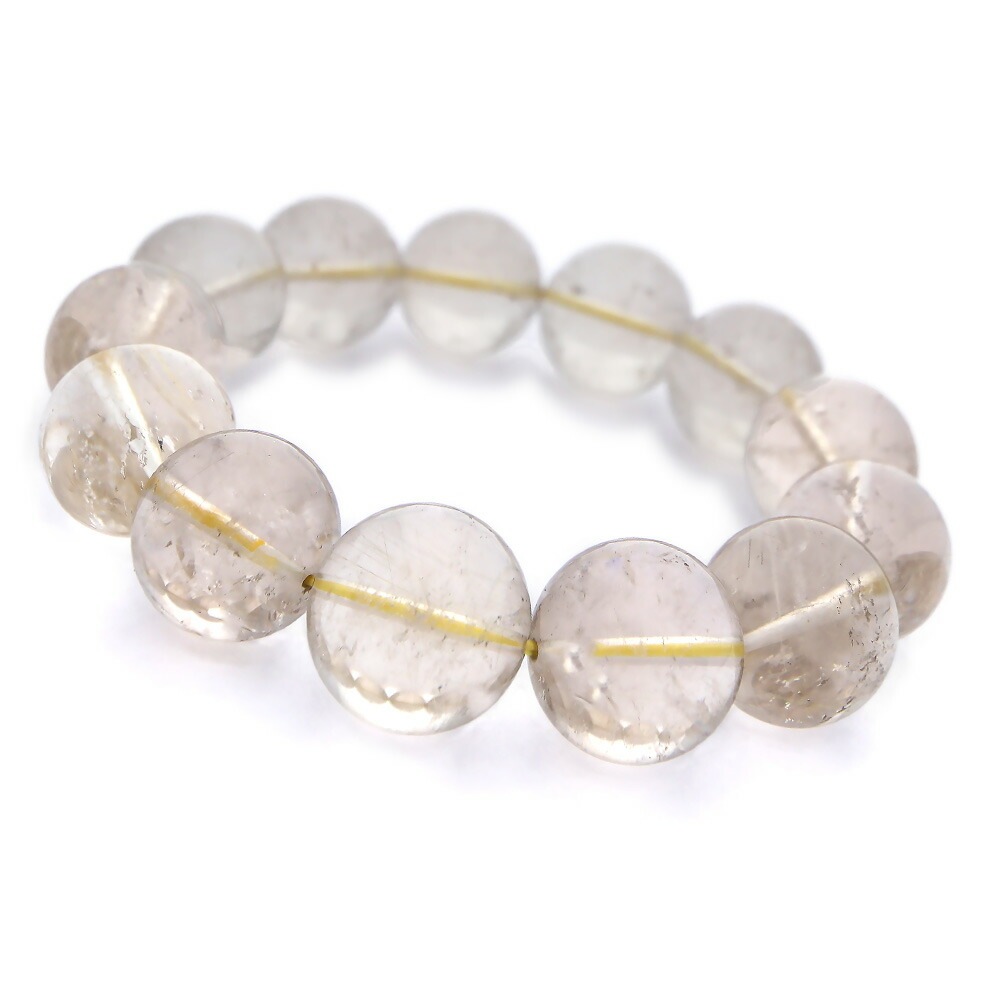 ゴールドルチルクォーツ ルチルクォーツ ブレスレット 15mm パワーストーン ブレスレット メンズ レディース 天然石 数珠 ルチル ゴールドルチル 金運 アクセサリー メンズブ h965