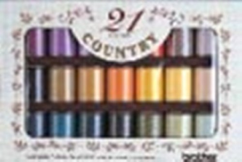 ブラザー工業ミシン カントリー糸21色セット CTS21