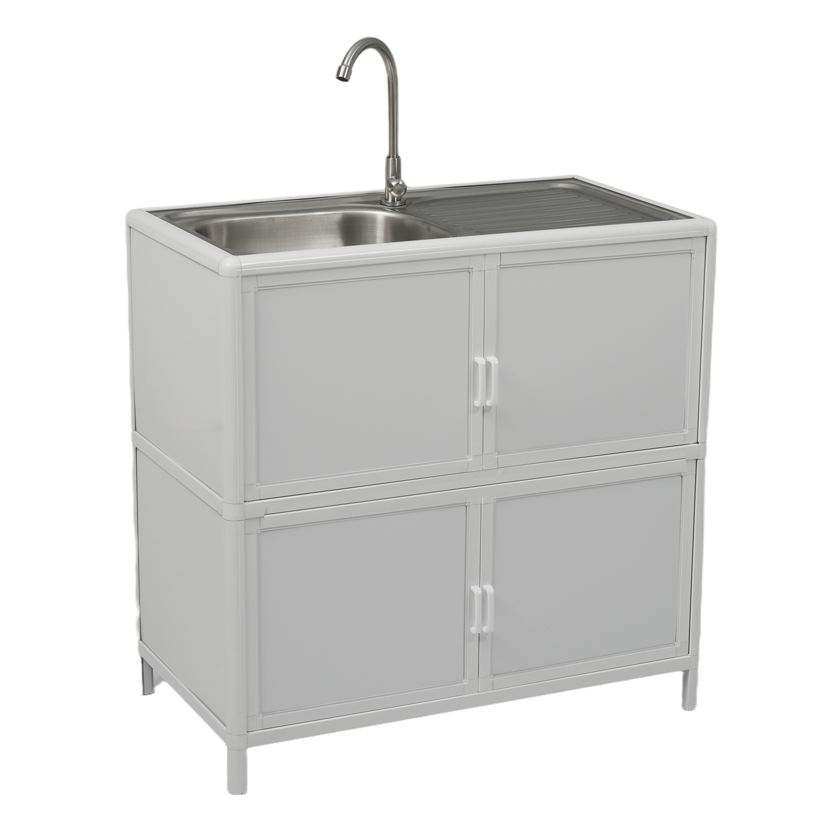 【3日で配達】屋外 ステンレス 蛇口付き シンク アウトドア 幅広 水栓付き ステンレス流し台 ステンレスキッチン キャンプ バーベキュー ガーデンシンク 屋外シンク 屋外簡易流し台 洗い場DJYC