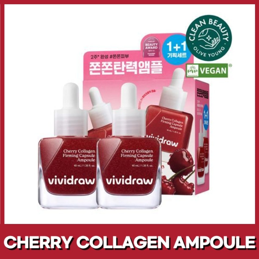 [1+1]チェリーコラーゲン ファーミング カプセル アンプル 40mL*2EA+Free Gift (マスクパック)
