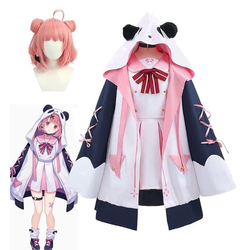 にじさんじ バーチャルYouTuber VTuber 笹木咲 ささきさく ウィッグ靴追加可 ハロウィン 制服 パンダ パーカー クリスマス