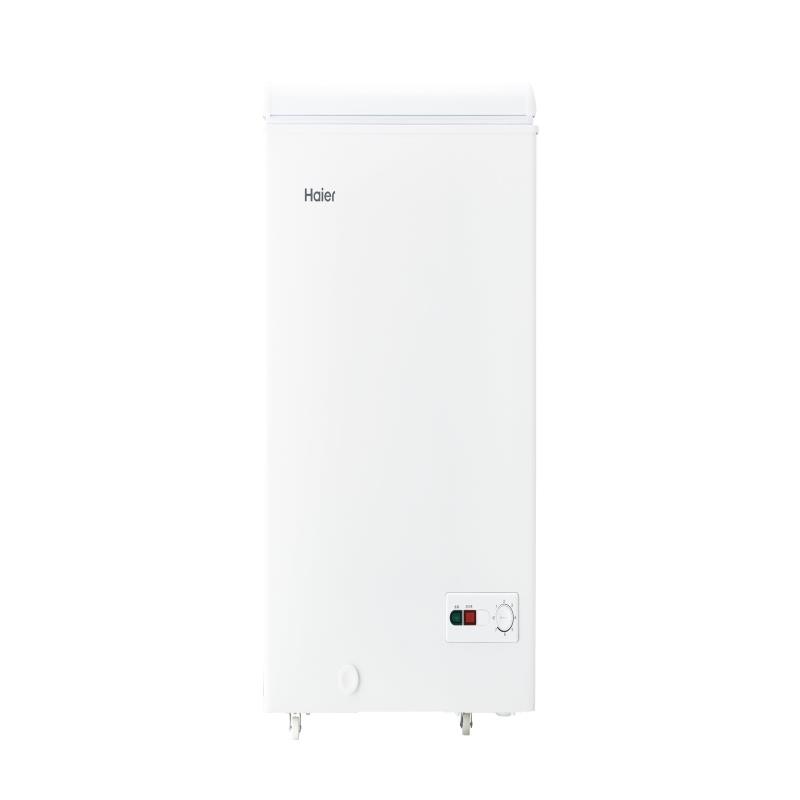 ハイアール(Haier) 冷凍庫 100L 幅54.5cm 上開き 急冷凍 直冷式 セカンド冷凍庫 キャスター付き 省エネ 静音 ホワイト JF-HSC10A(W)