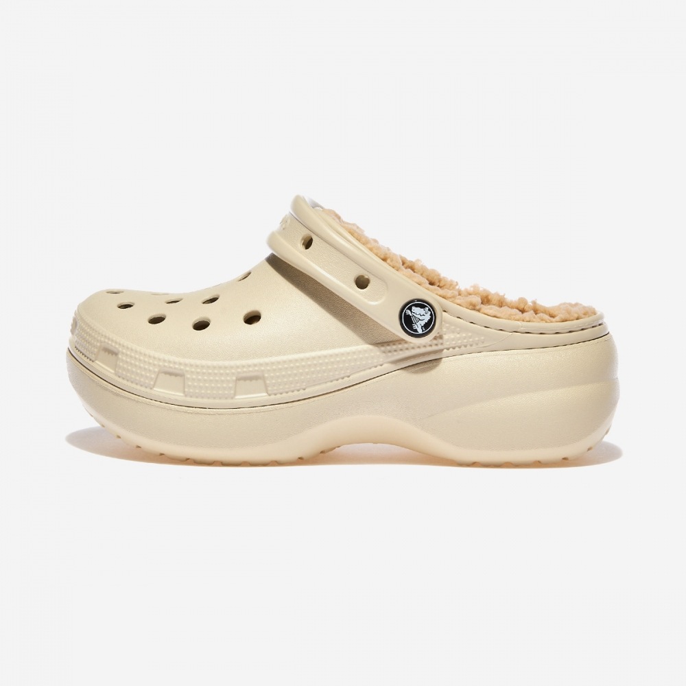 クロックスクラシックプラットフォーム裏地付きクロッグウィメンズ CRS207938-BONE