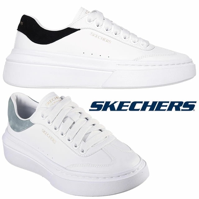 スケッチャーズ 厚底 スニーカー レディース コルドバクラシック-ベスト ビヘイビア ローカット 靴 カジュアルシューズ 185060 ホワイト/ブラック 白 黒 ホワイト/ブルー 8,192円