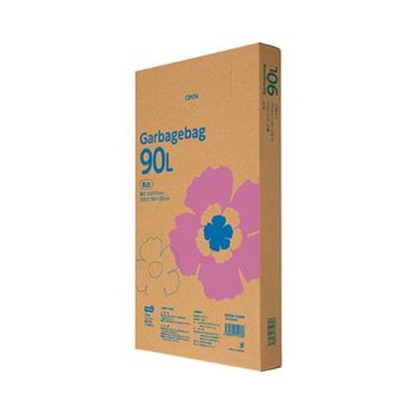 （まとめ）TANOSEE ゴミ袋エコノミー乳白半透明 90L BOXタイプ 1箱（110枚）(×5セット)
