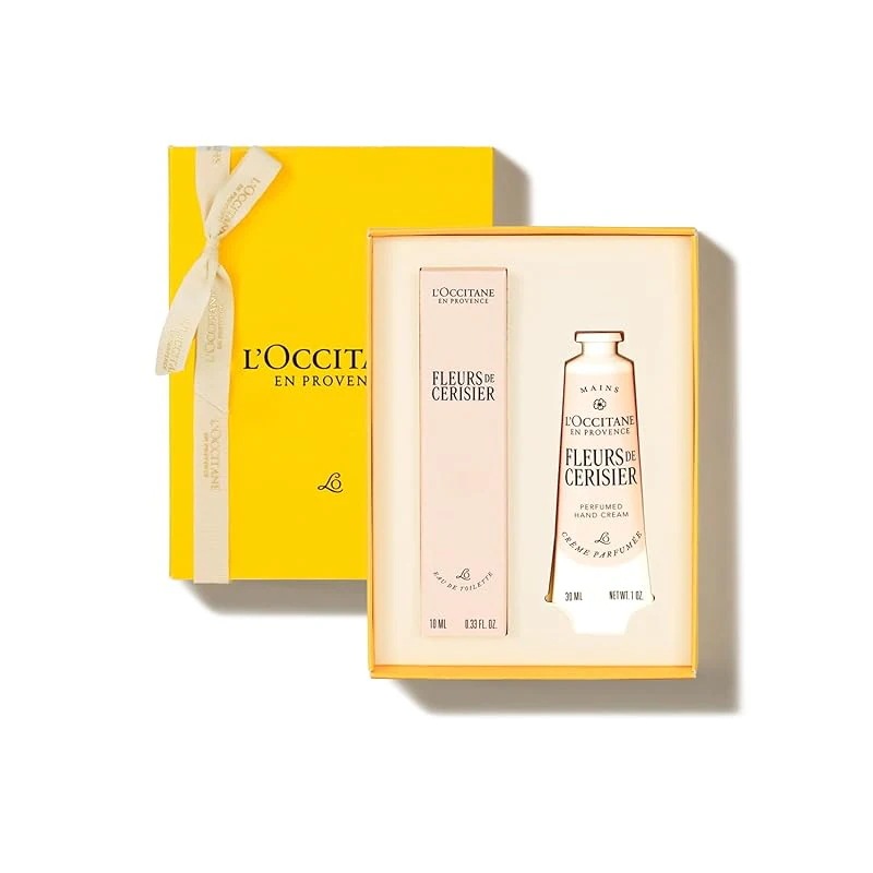 【即納】ロクシタン(LOCCITANE) フルールドスリジエサクラ[チェリーブロッサム] フレグランス＆ハンド ミニサイズのオードトワレ+ハンドクリームのギフトセット 誕生日 女性 男性 人気 送別
