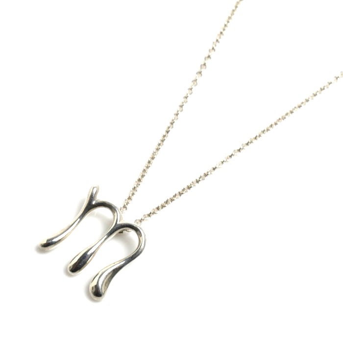 TIFFANY&Co. ティファニー シルバー925 レター イニシャルM ネックレス 2.1g 42cm レディース 中古