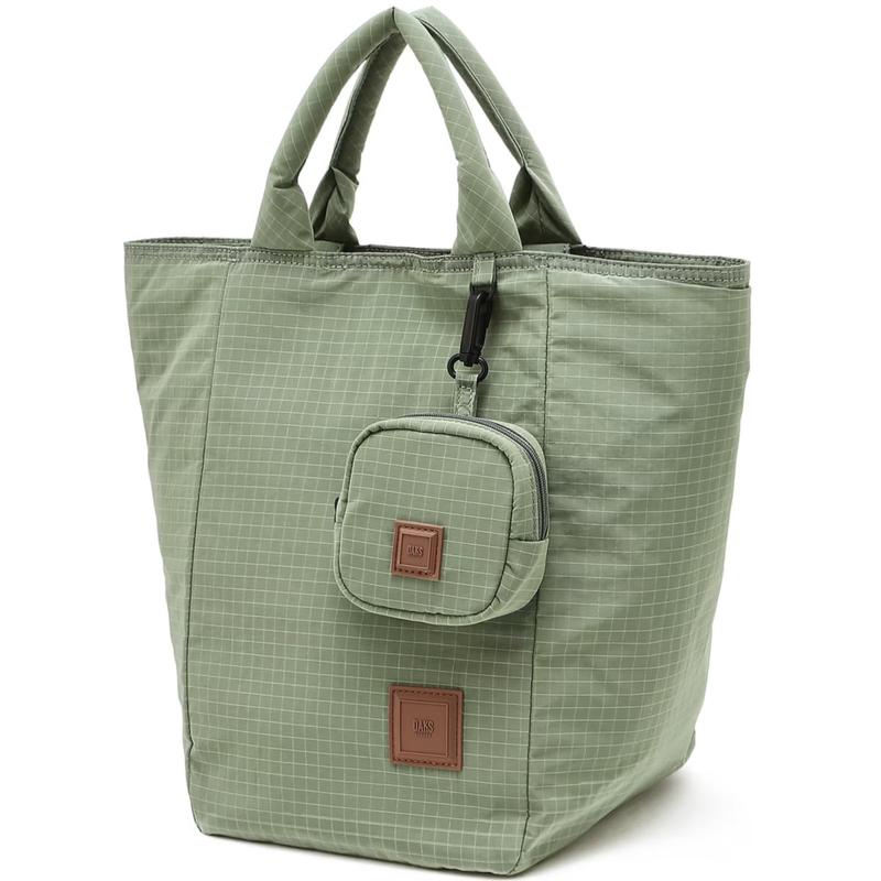 DBBA6EG54E1 グリーンチェックナイロントートバッグ