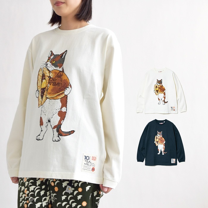 ゴースローキャラバン Tシャツ トップス ロンT 超ヘビーUSA/C どら焼き 猫 ロングスリーブ TEE 長袖 メンズ レディース M L XL 332803