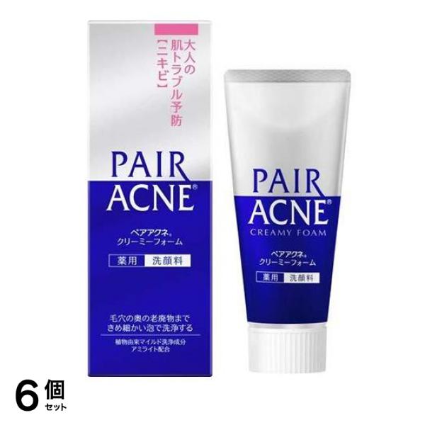 PAIR ペアアクネクリーミーフォーム 薬用洗顔料 80g 6個セット
