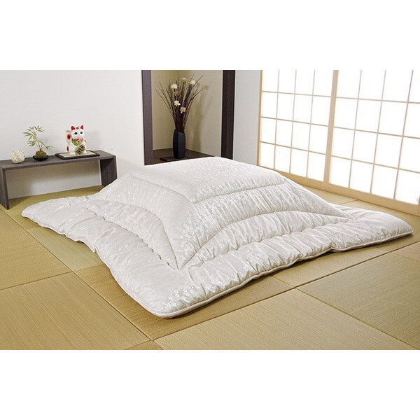 1160970010303 こたつ布団 洗える 長方形 国産 掛け単品 高級感 ジャガード シルバー 約205×285cm メーカー直送