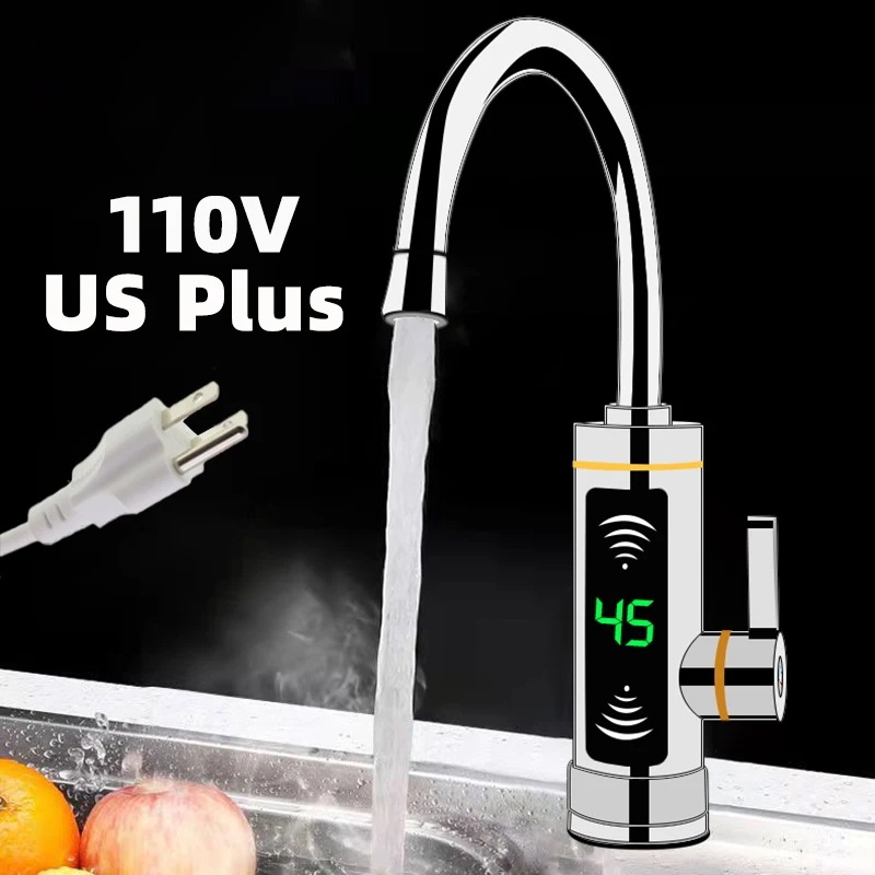 電気温水器の浴室キッチン水タップ蛇口タンクレスインスタント温水蛇口3000ワット高速熱110 110v米国のプラグイン