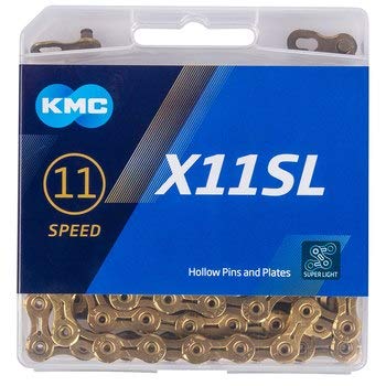 KMC X11SL チェーン 11スピード/11s/11速 118Links (ゴールド) [並行輸