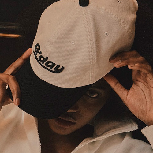 Gday coduroy ballcap (white/black)