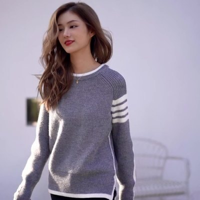 トップス ニットソー セーター プルオーバー 袖あり 長袖 ラウンドネック 綿 ニット コットン 快適 着心地 シンプル カジュアル おしゃれ お洒落 こなれ感 ラフ ルーズ シック フェミニン