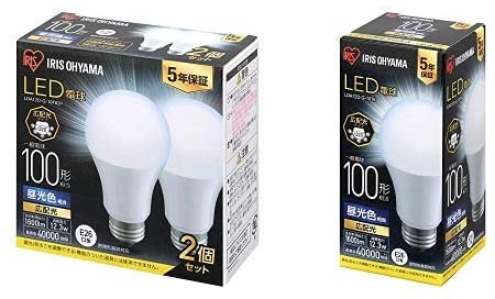 魅了 【10個セット】アイリスオーヤマ LED電球 密閉 昼光色 100W形相当