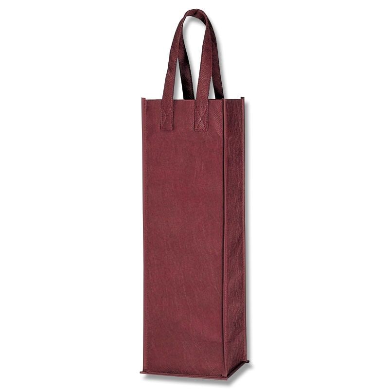 （まとめ買い）シモジマ HEIKO 不織布手提げ袋 Fバッグ ワイン用 エンジ 10枚 幅110xマチ100x高365mm 008738712 [x3セット]