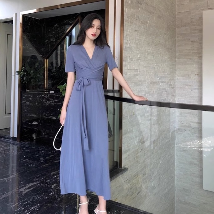 ワンピース フレアワンピース ミモレ ミモレ丈 半袖 Vネック フレア セミフレア 大人可愛い きれいめ 大人 上品 おしゃれ お洒落 大人女子 こなれ感 ラブリー キュート ガーリー 無地 春 夏