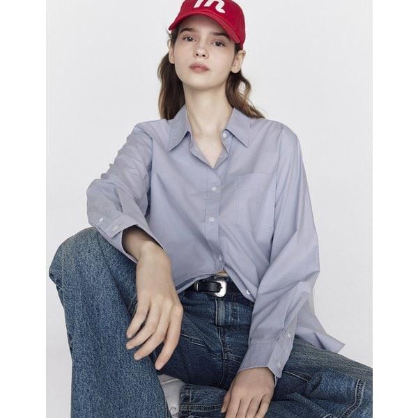 NEW [ノ・ジョンウィ] 女子ポプリンシャツ 345901