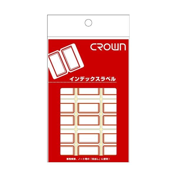 （まとめ） クラウンアドインデックス CR-ID1-R 赤枠 1P入 (×50セット)